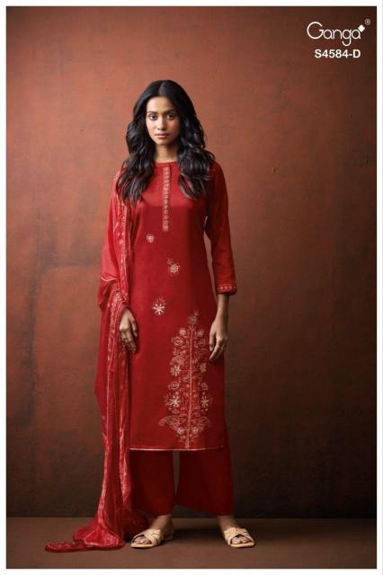 Ganga feska 4584 textiles wholesale dress material and kurtis